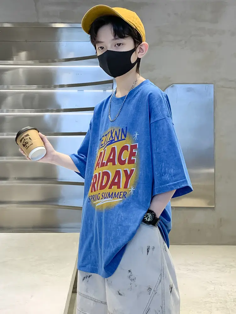 Summer T-shirt for Boys Blue Palace Friday Print — feature 6