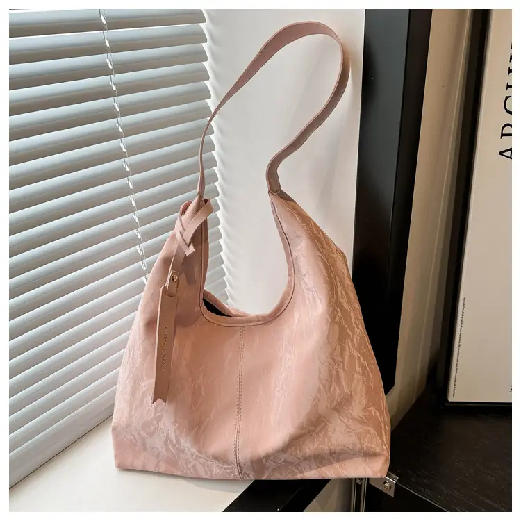 Black Textured Shoulder Bag Women 2024 Spring Summer — feature 24