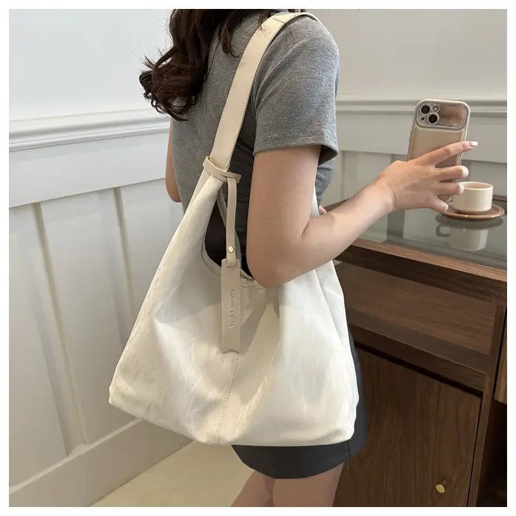 Black Textured Shoulder Bag Women 2024 Spring Summer — feature 8