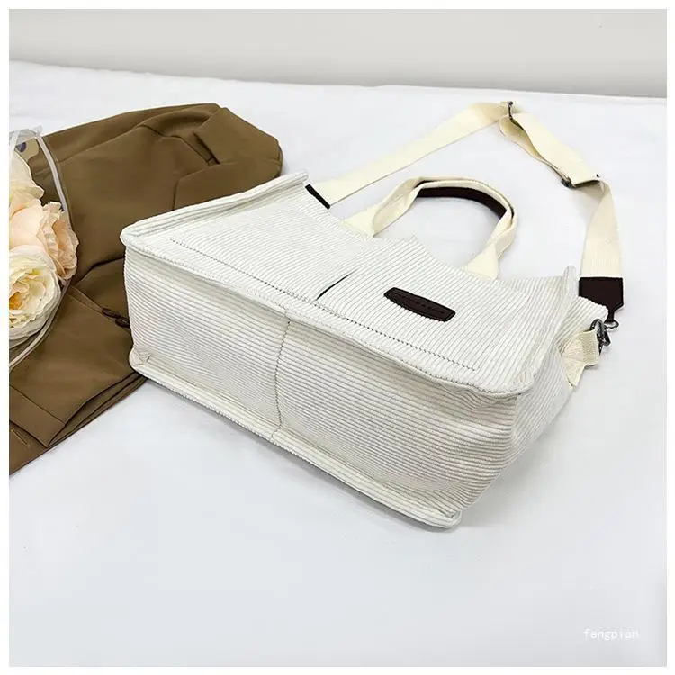Women's Fleece Crossbody Tote Bag with Wide Strap — feature 11