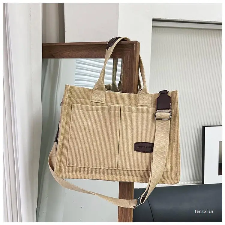 Women's Fleece Crossbody Tote Bag with Wide Strap — feature 14