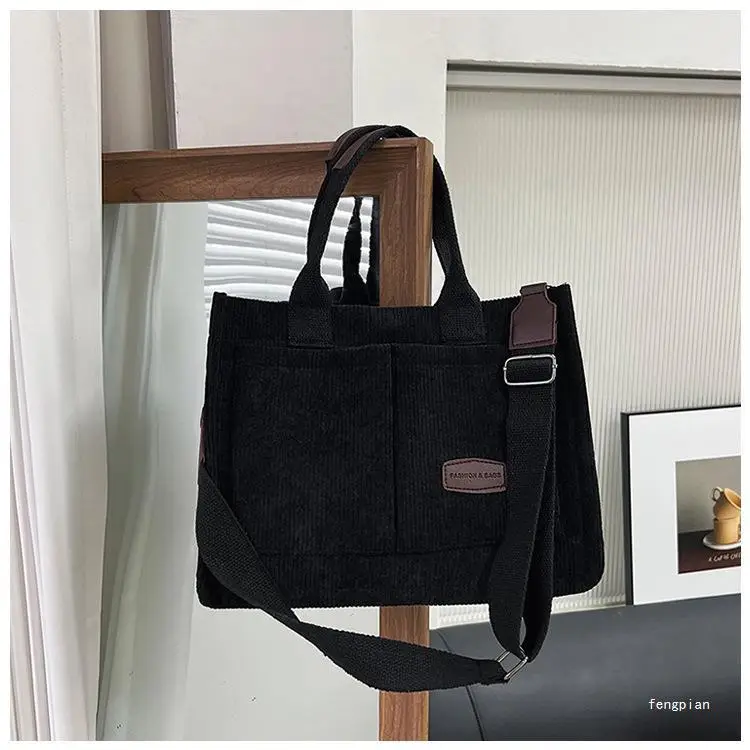 Women's Fleece Crossbody Tote Bag with Wide Strap — feature 15