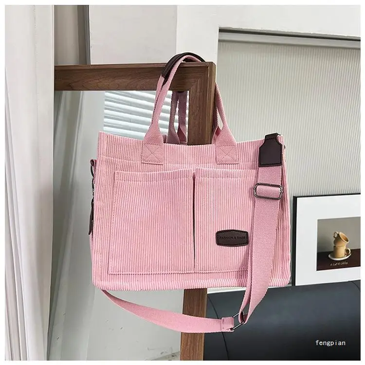 Women's Fleece Crossbody Tote Bag with Wide Strap — feature 18