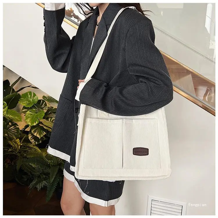 Women's Fleece Crossbody Tote Bag with Wide Strap — feature 32