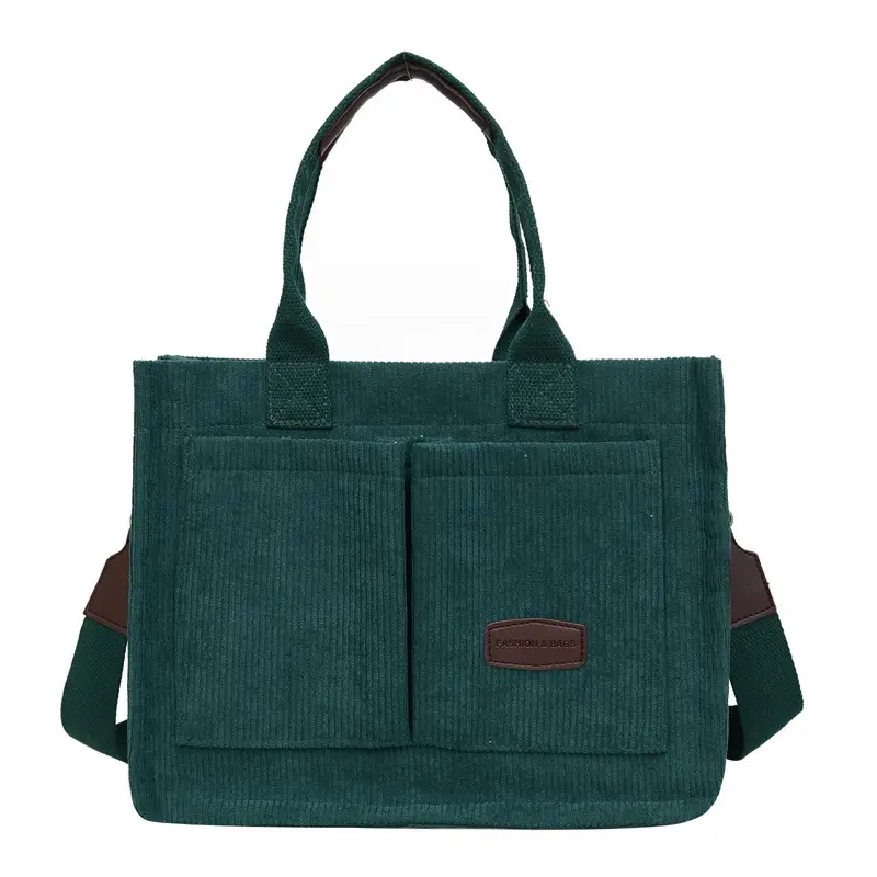 Women's Fleece Crossbody Tote Bag with Wide Strap