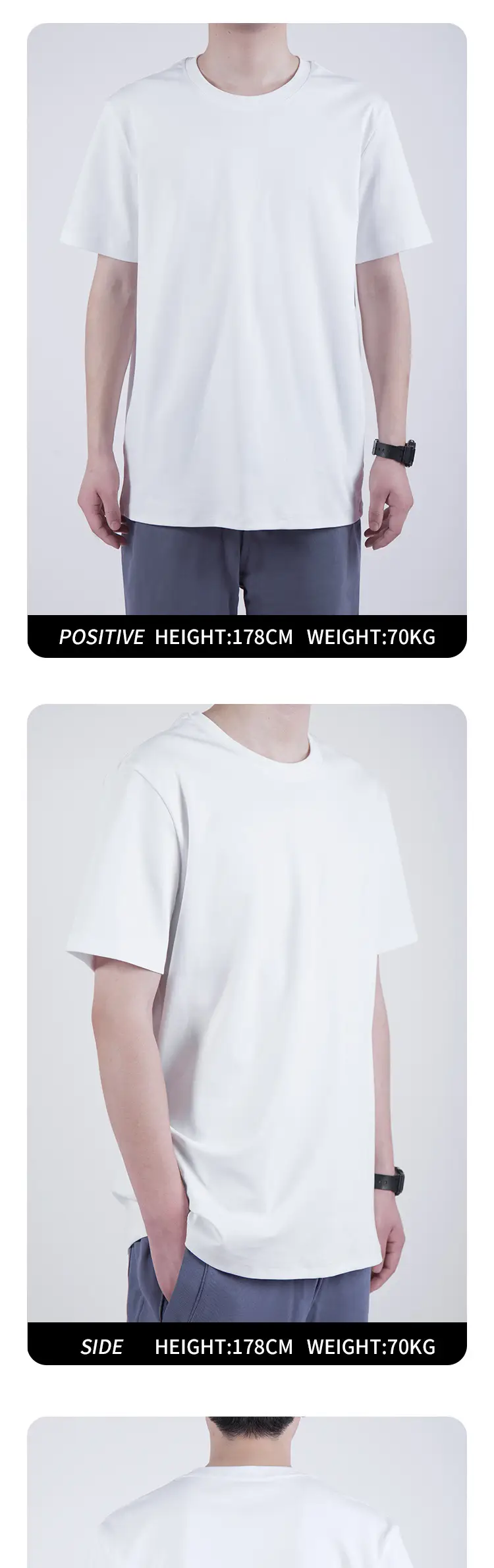 White Ruffle Waterproof Cotton T-Shirt for Men Women Summer — feature 6