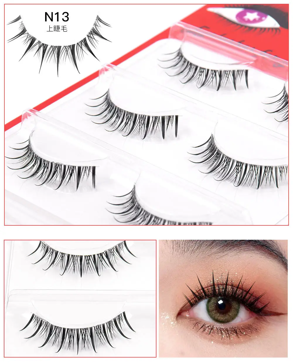 False Eyelashes for Women 3 Pairs Set — feature 13