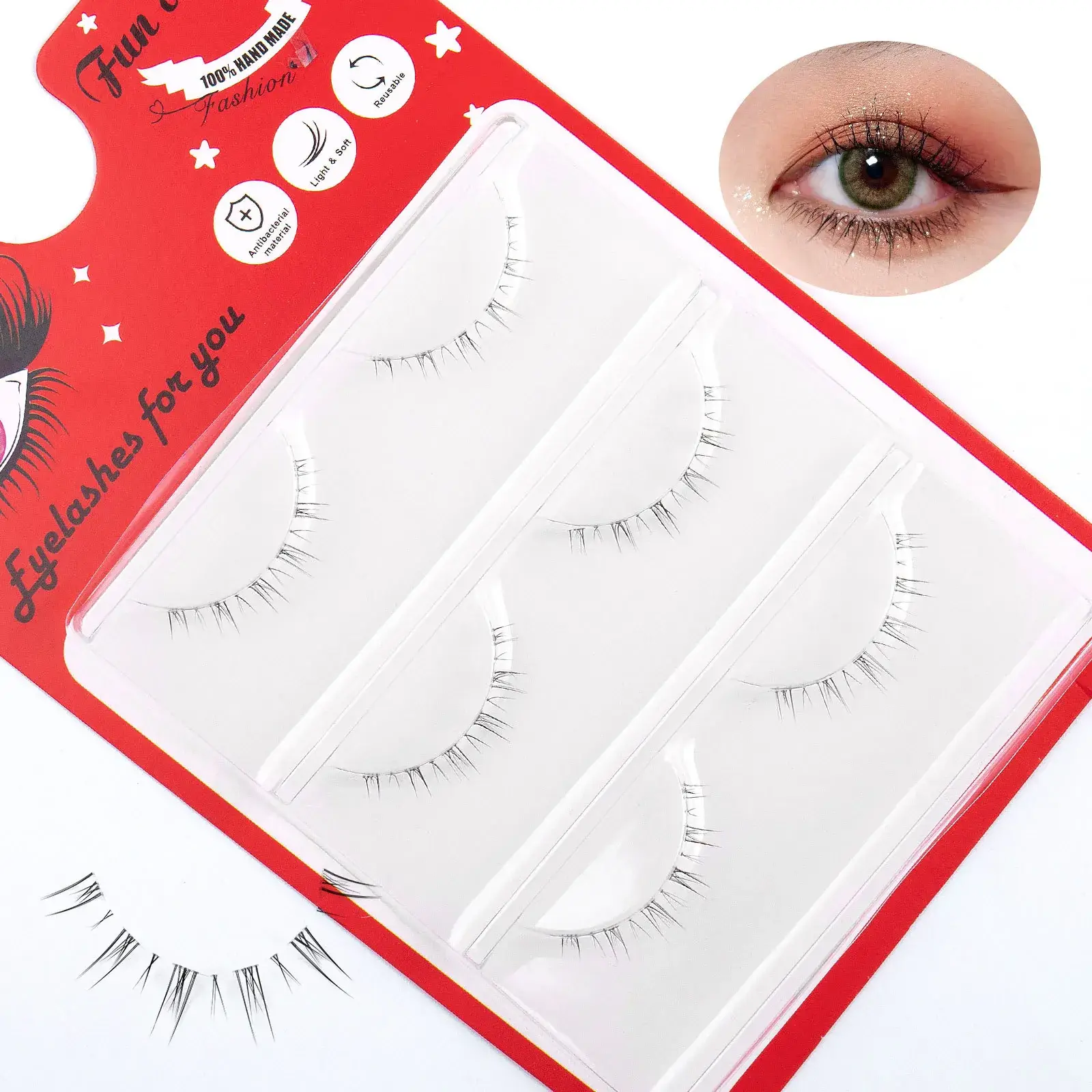 False Eyelashes for Women 3 Pairs Set - Image 5