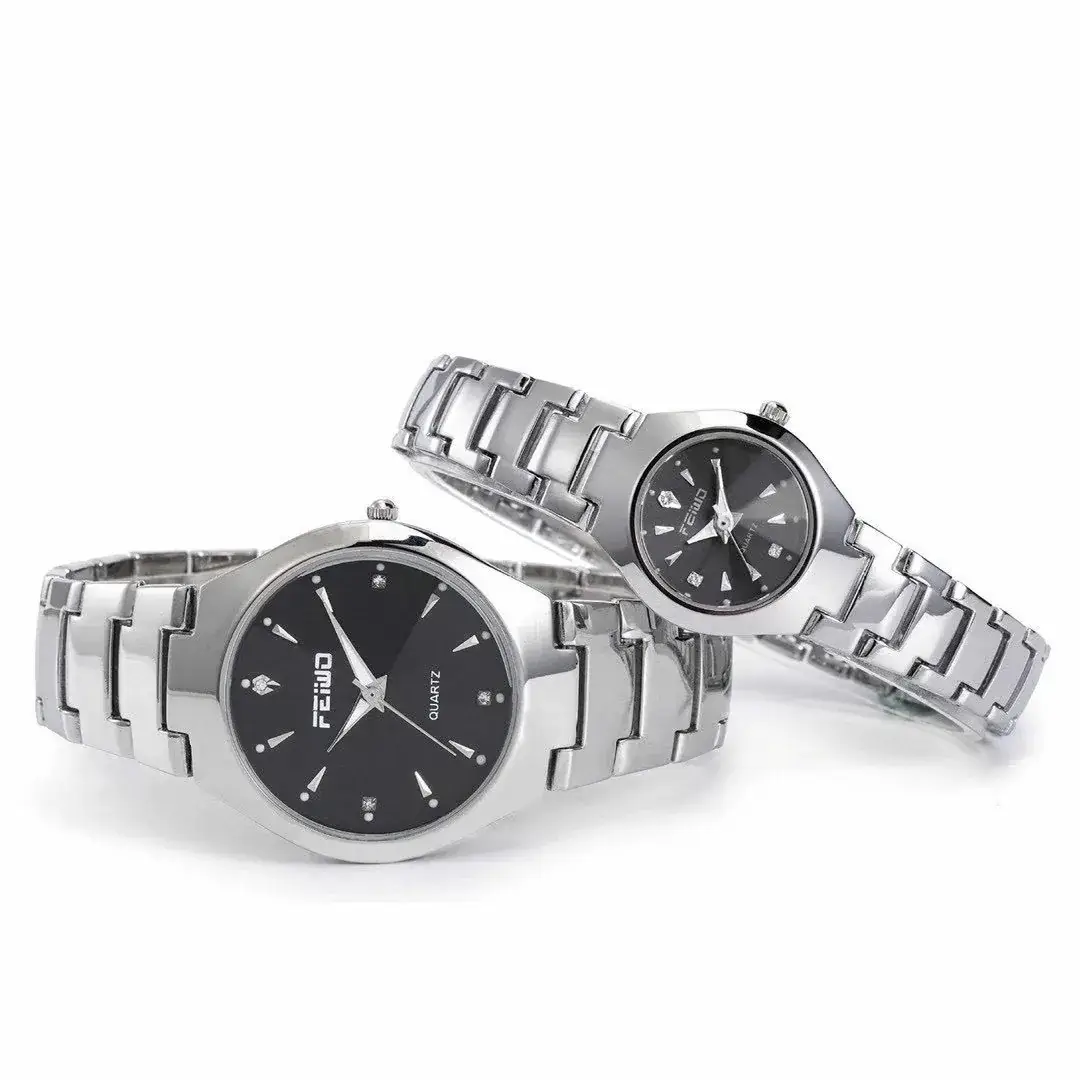 Couple Watches Gold Silver Quartz Waterproof Gift Set - Image 2