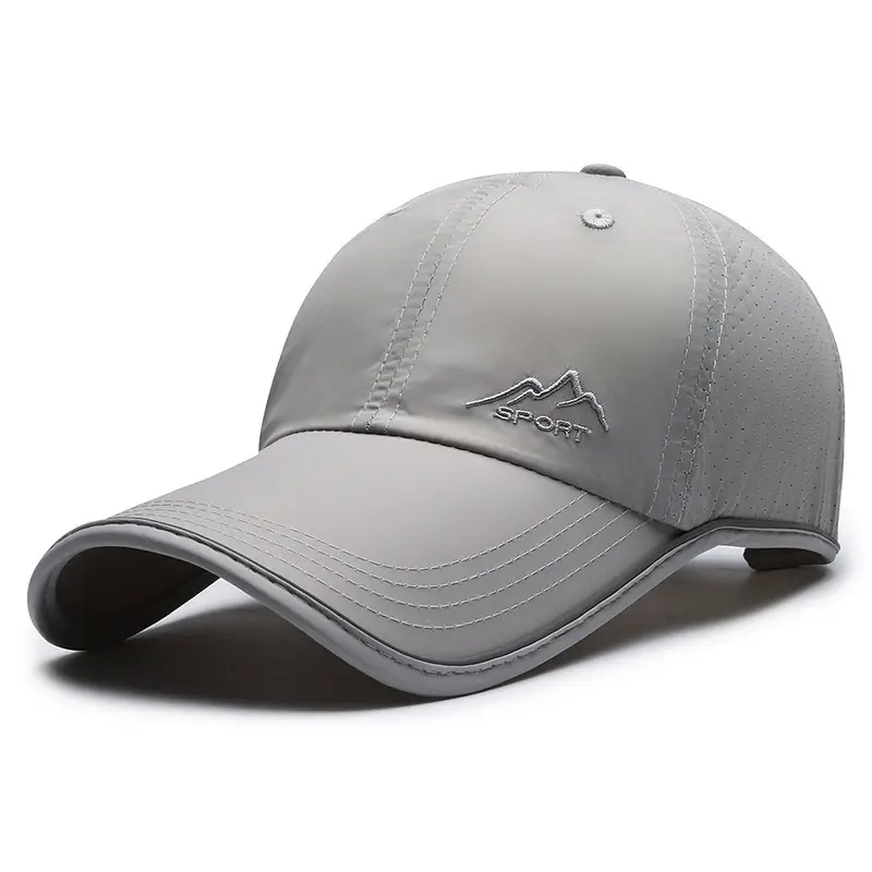 Men's Ultra Light Sports Sun Hat Black Grey White - Image 4