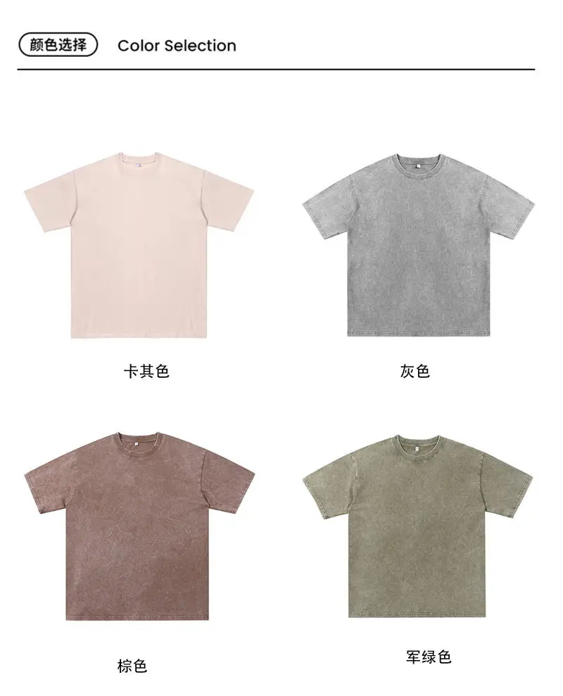 Blue American Retro 230g T-Shirt for Men — feature 13