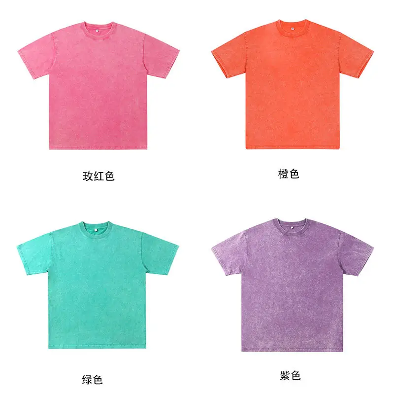 Blue American Retro 230g T-Shirt for Men — feature 14