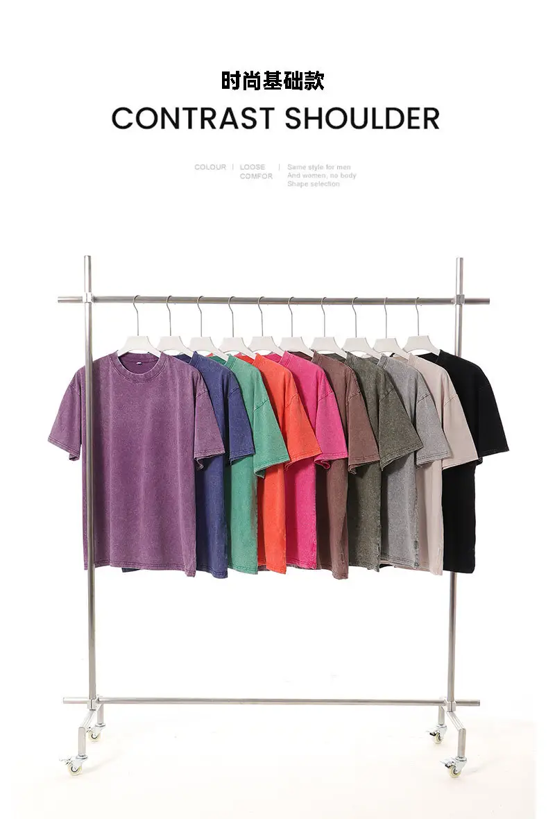 Blue American Retro 230g T-Shirt for Men — feature 6