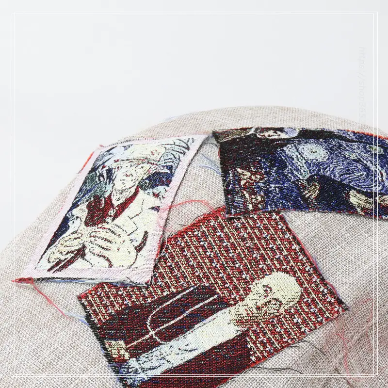 Women's Retro Patch Cotton Linen Cap for Spring Summer — feature 8