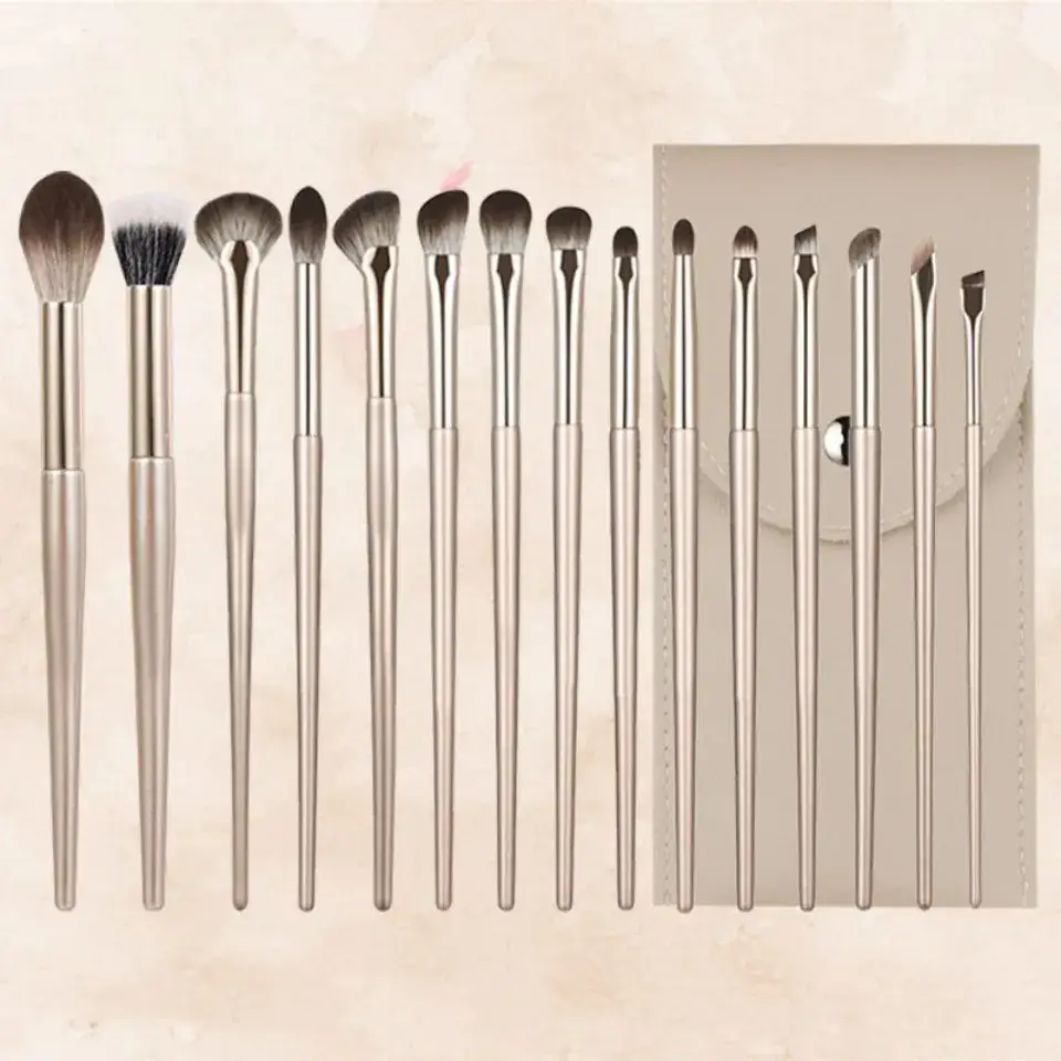 13-Piece Soft Bristle Makeup Brush Set for Eyes - Image 8