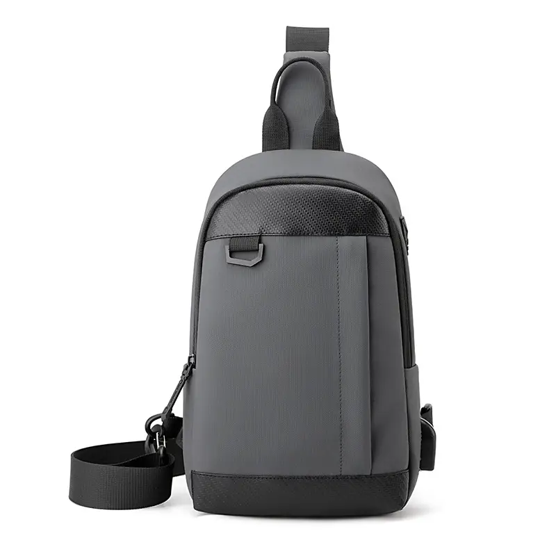 Men's Black Crossbody Backpack Waterproof Casual Shoulder Bag - Image 2