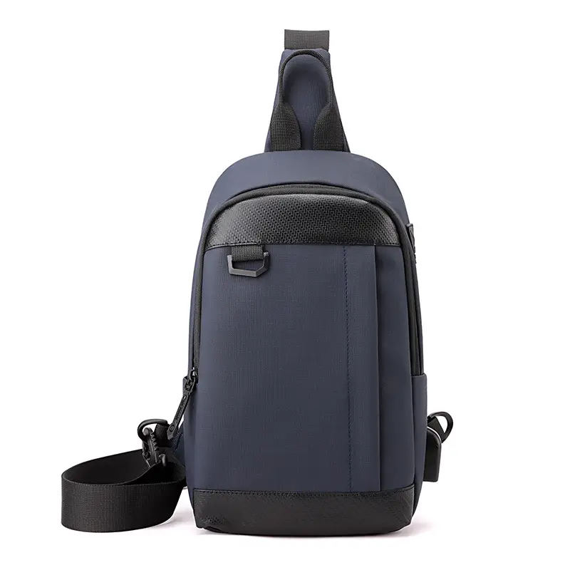 Men's Black Crossbody Backpack Waterproof Casual Shoulder Bag - Image 3