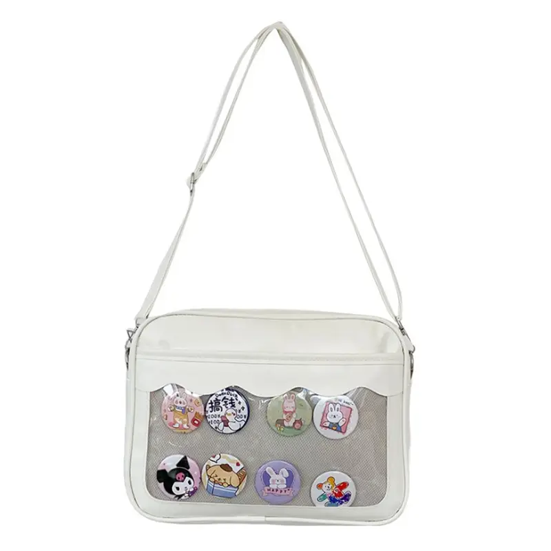 Pink Cartoon Button Shoulder Bag for Women - Image 10
