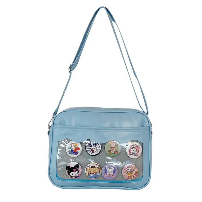 Pink Cartoon Button Shoulder Bag for Women - Image 4