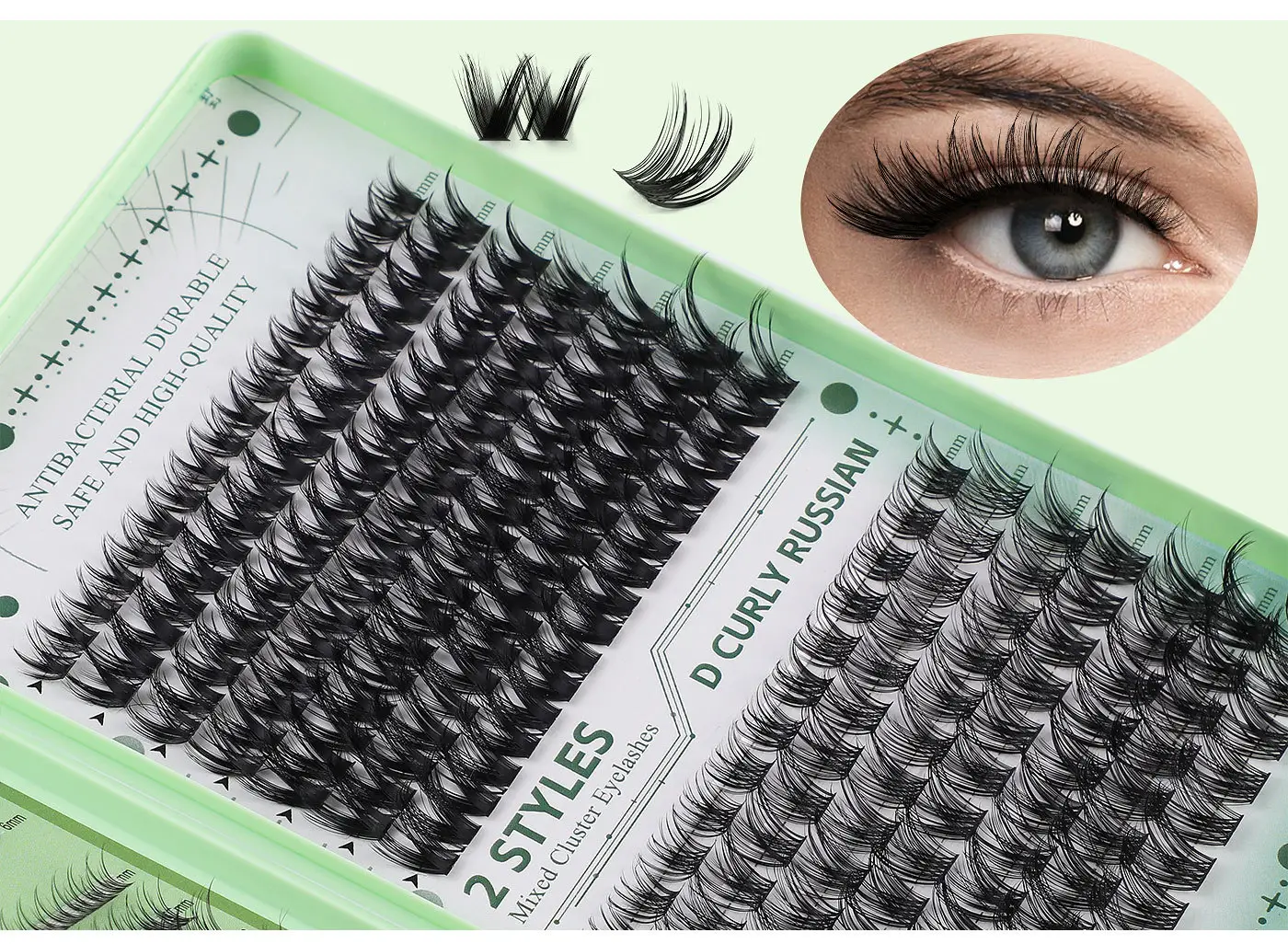 False Eyelash Set with D-Shape & Self-Grafting Clips — feature 10