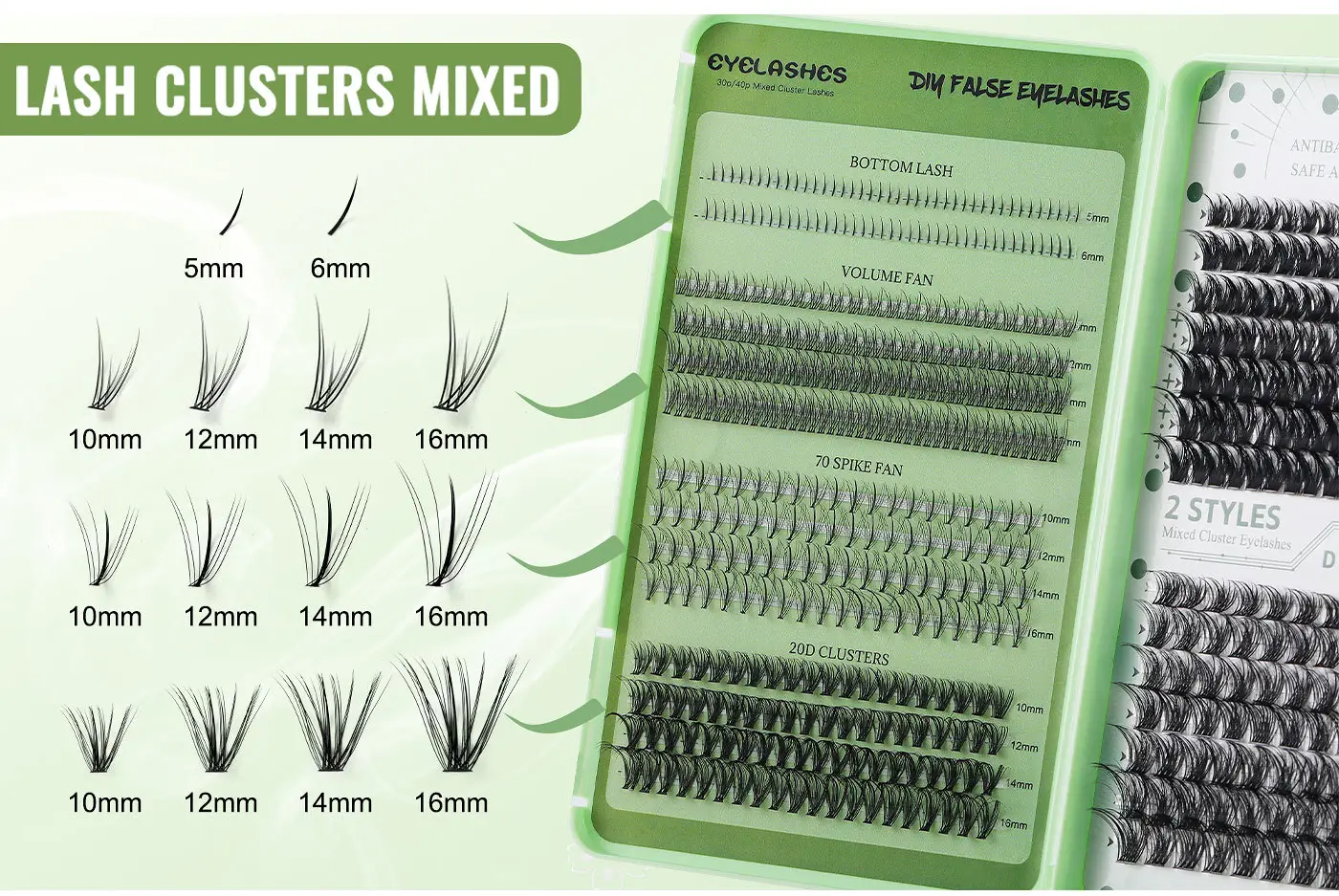 False Eyelash Set with D-Shape & Self-Grafting Clips — feature 5