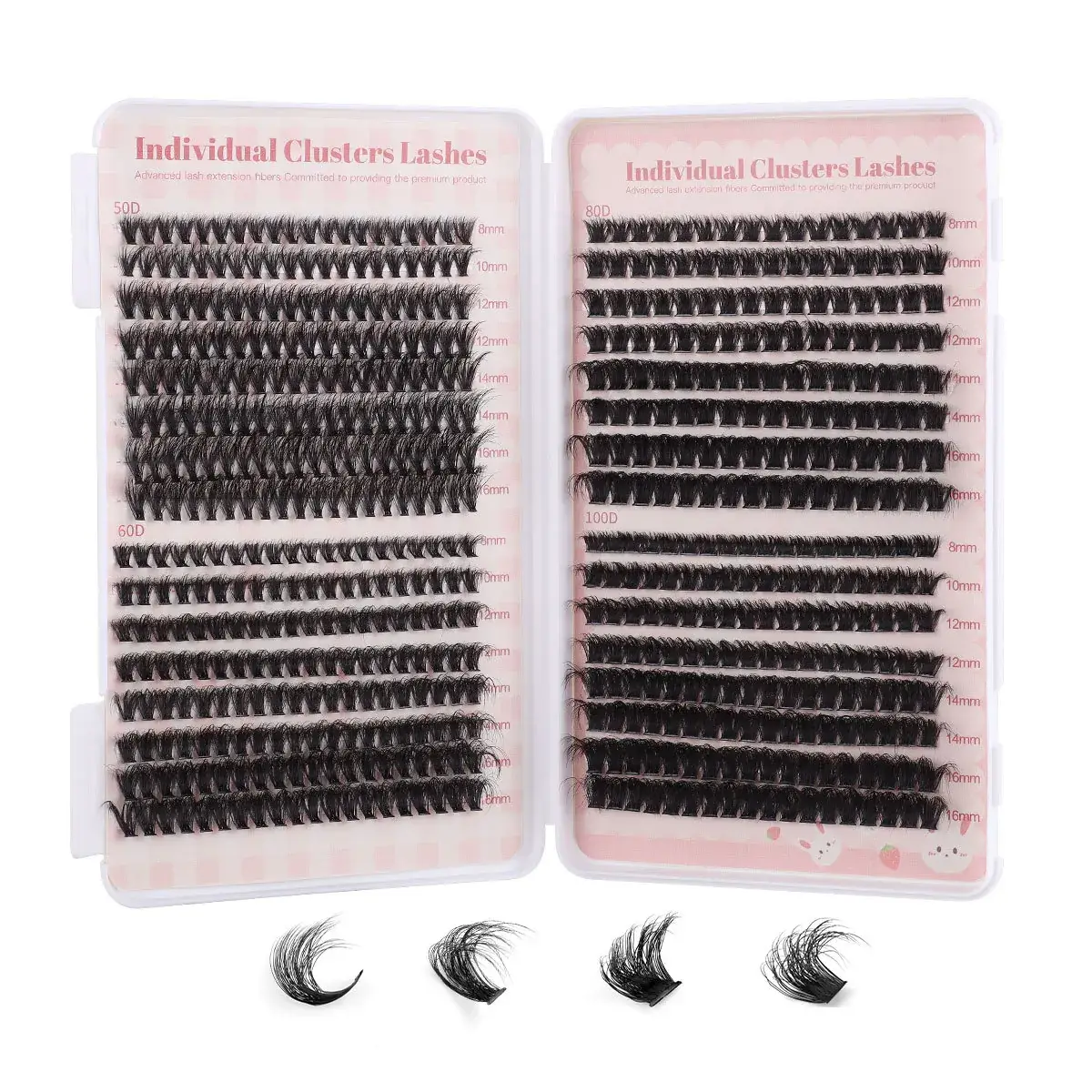 False Eyelash Set with D-Shape & Self-Grafting Clips - Image 10