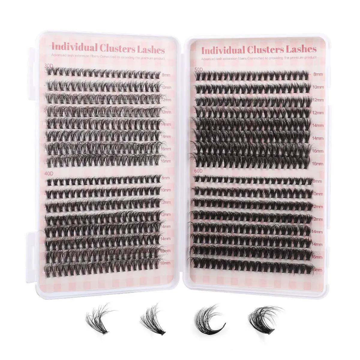False Eyelash Set with D-Shape & Self-Grafting Clips - Image 8