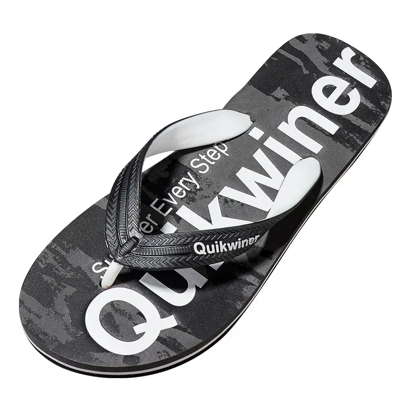 Men's Trendy Blue Printed Flip-Flops 2023 - Image 11