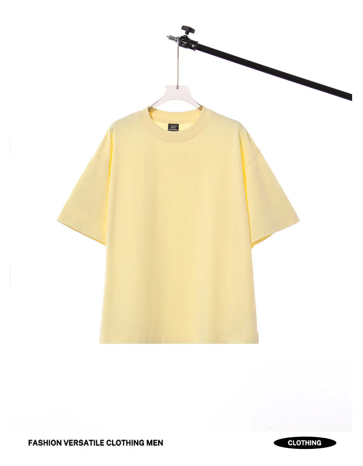 Men Cotton T-Shirts Black Green 250g Wholesale — feature 7