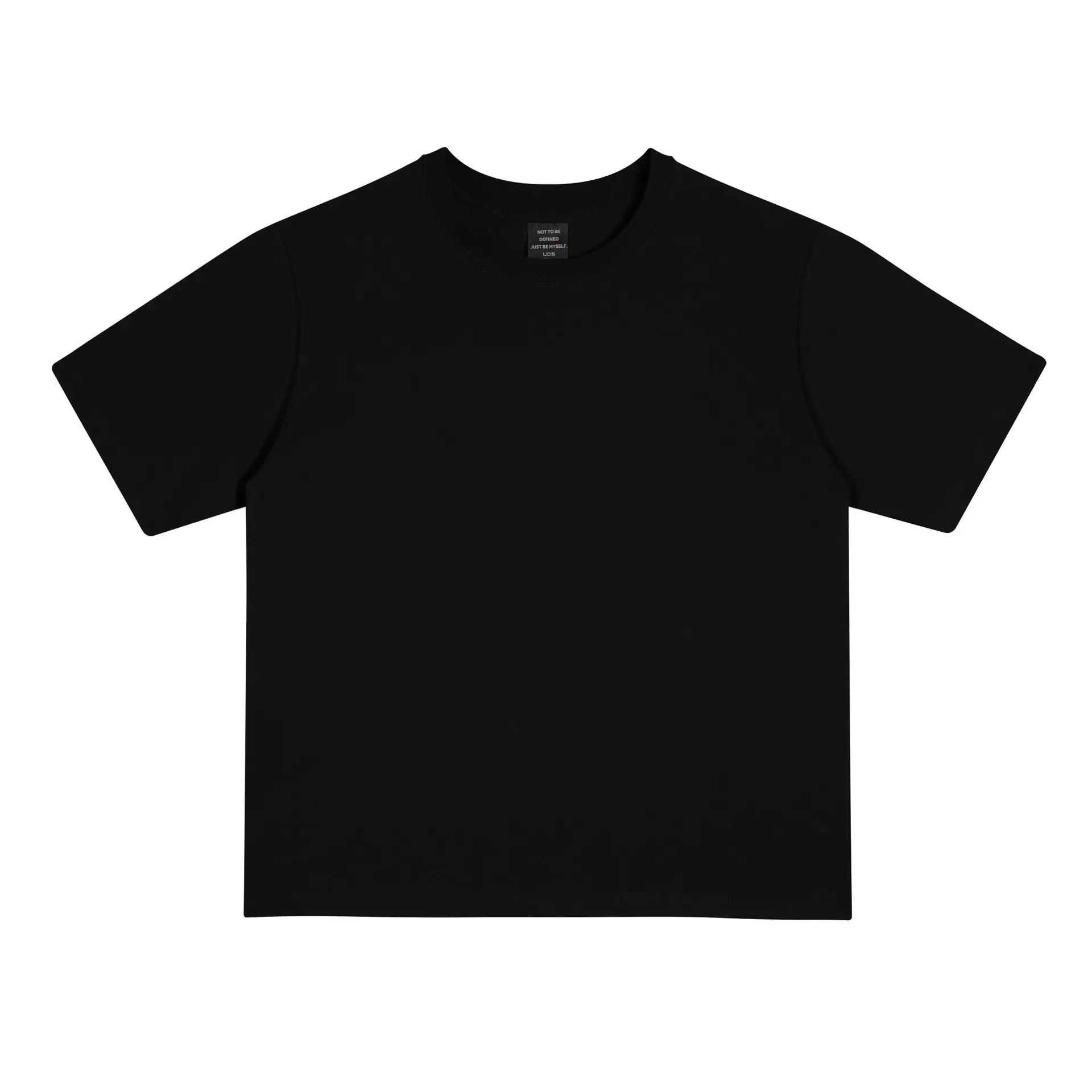 Men Cotton T-Shirts Black Green 250g Wholesale - Image 2