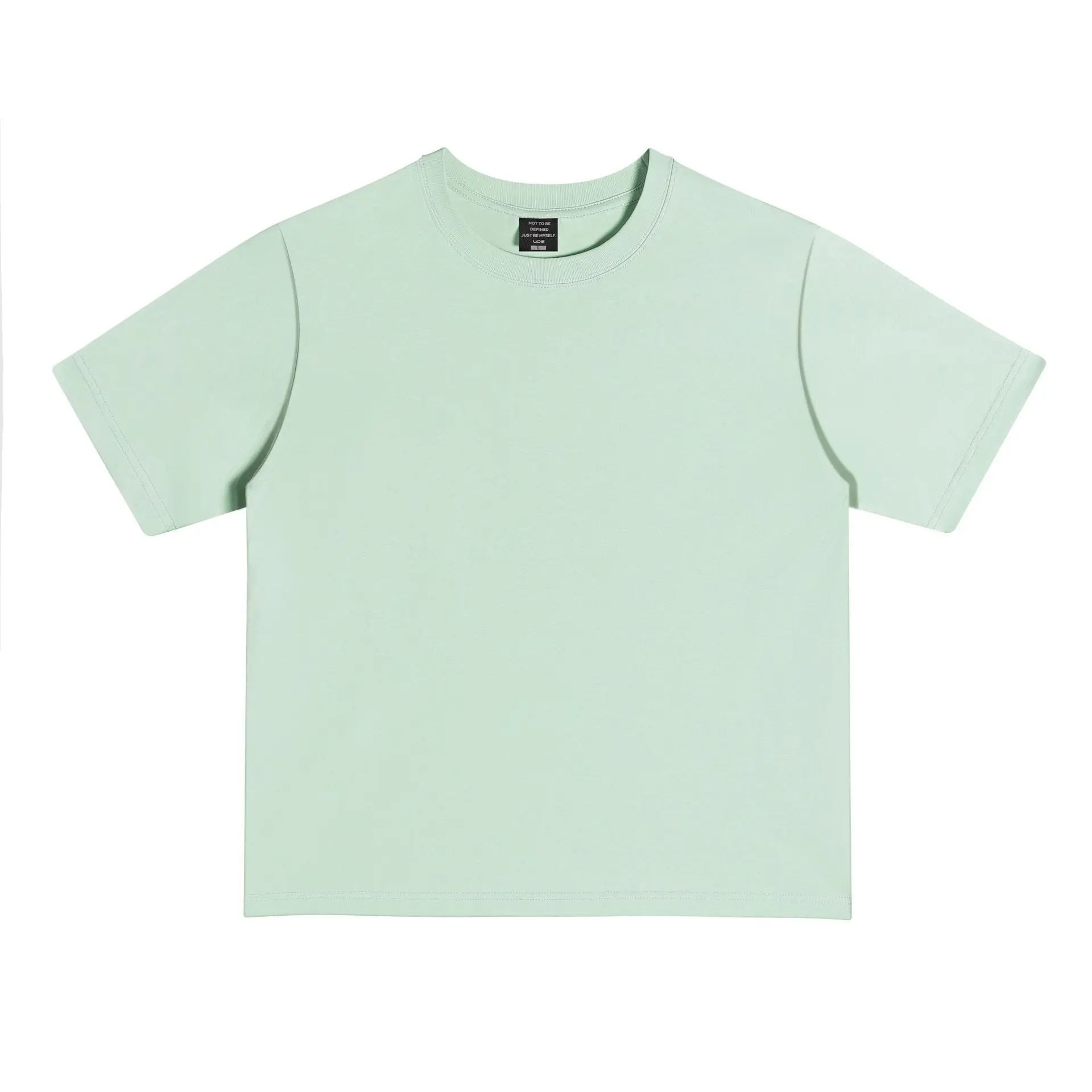 Men Cotton T-Shirts Black Green 250g Wholesale - Image 7