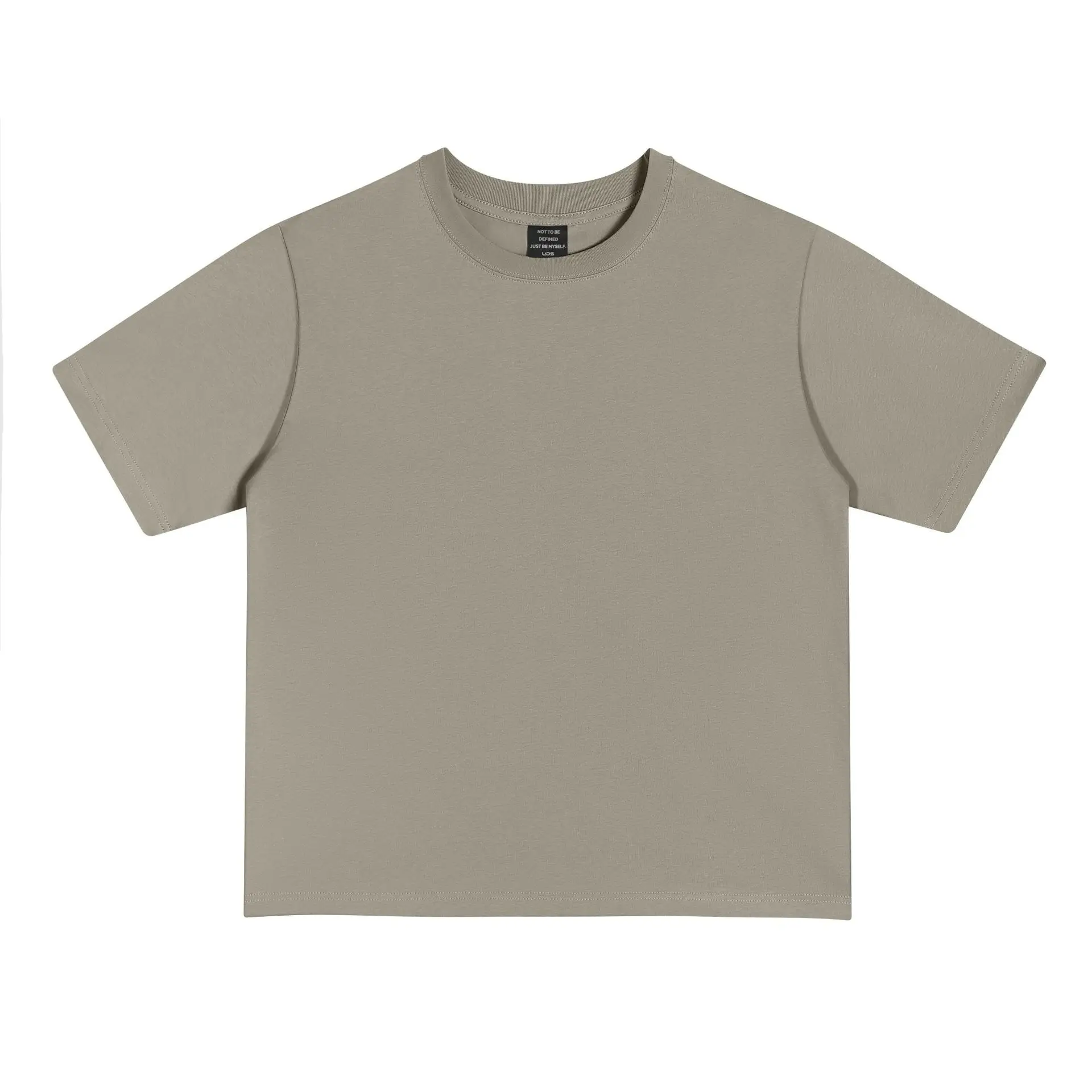 Men Cotton T-Shirts Black Green 250g Wholesale - Image 9