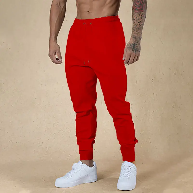 Men's Green Jogger Pants Sweatpants Casual Fit - Image 5