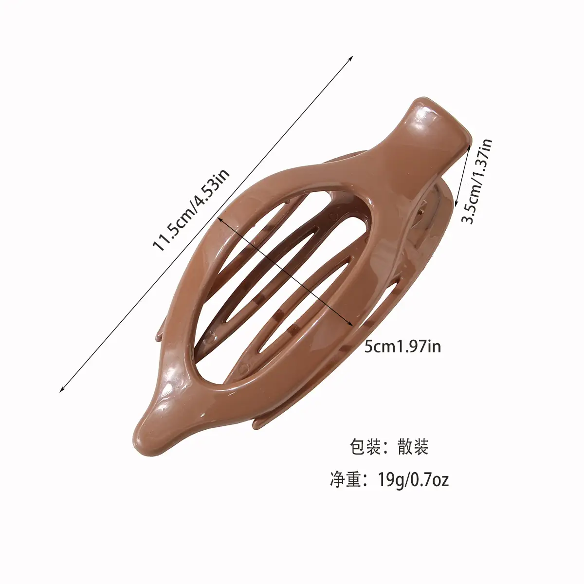 Frosted Oval Hairpin for Volume & Multi-plate Use
