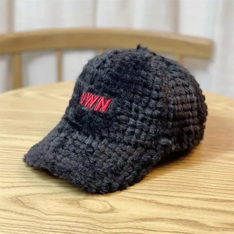 Korean Embroidered Plush Hat for Women Winter Warm — feature 2