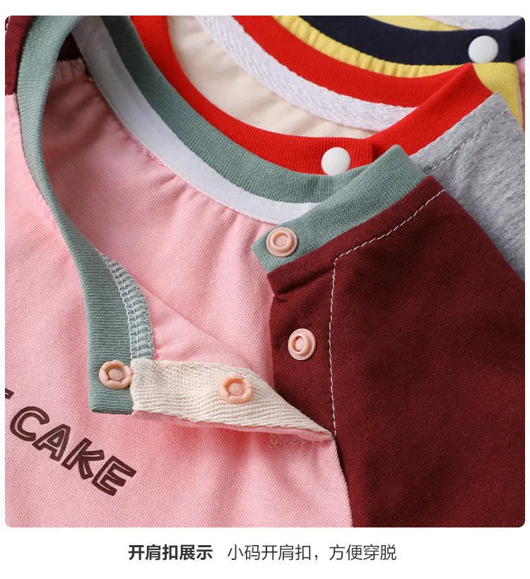 Baby T-shirt Sweet Cake Print Pink Maroon Short Sleeve — feature 10