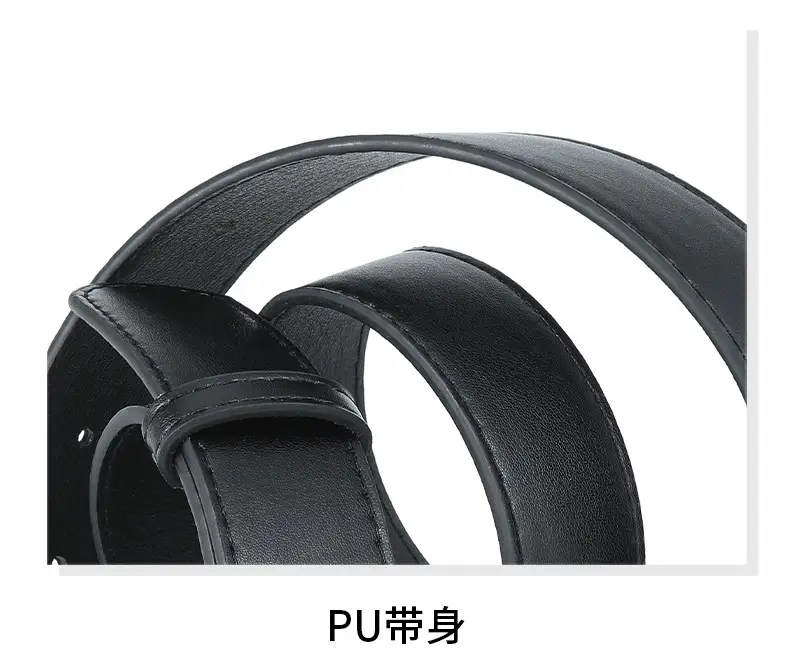 Brown Leather Belt with Gold Buckle for Women — feature 38