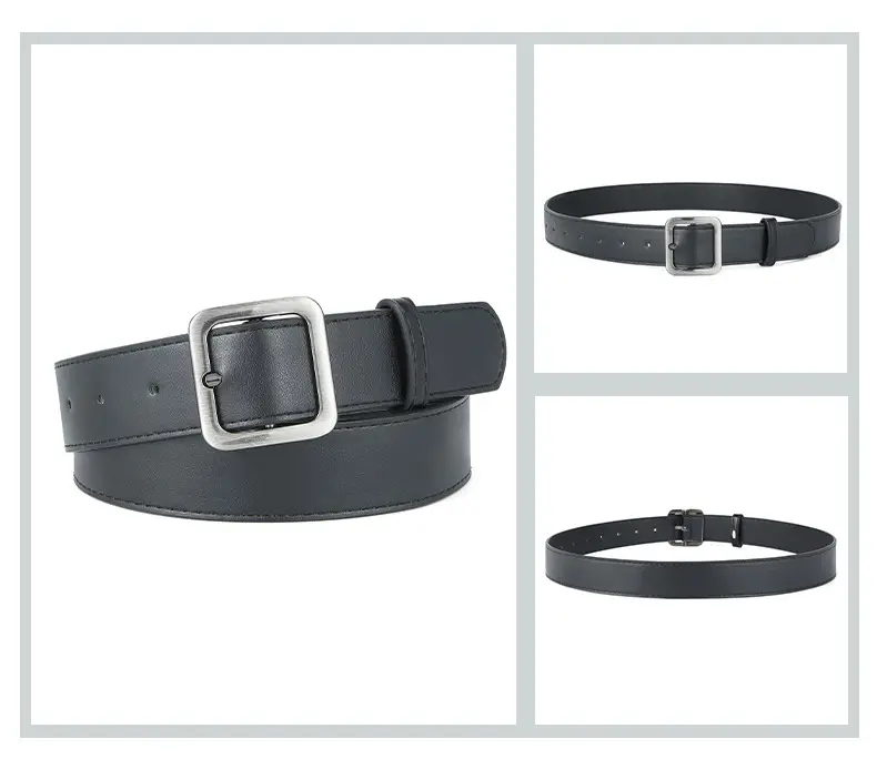 Brown Leather Belt with Gold Buckle for Women — feature 43