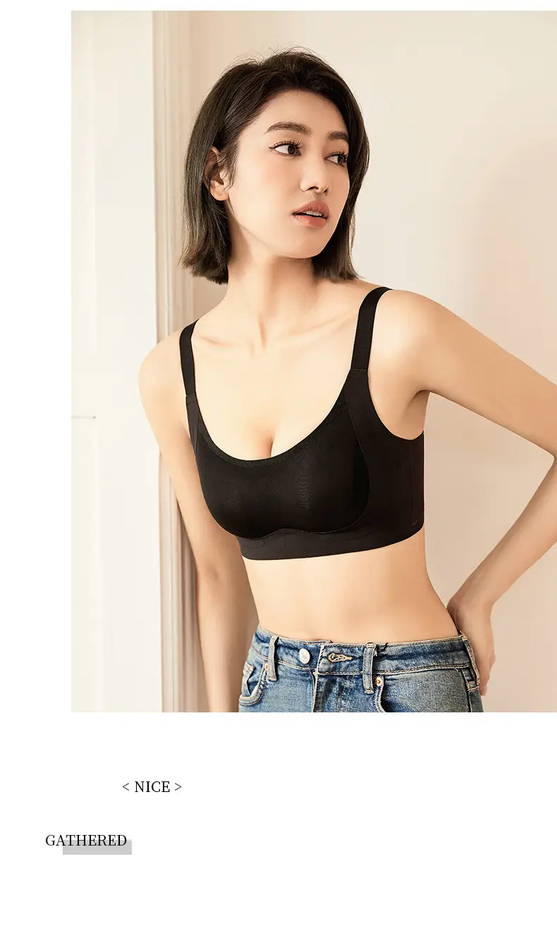 Black Micro-Plastic Pull-Up Bra for Women — feature 26