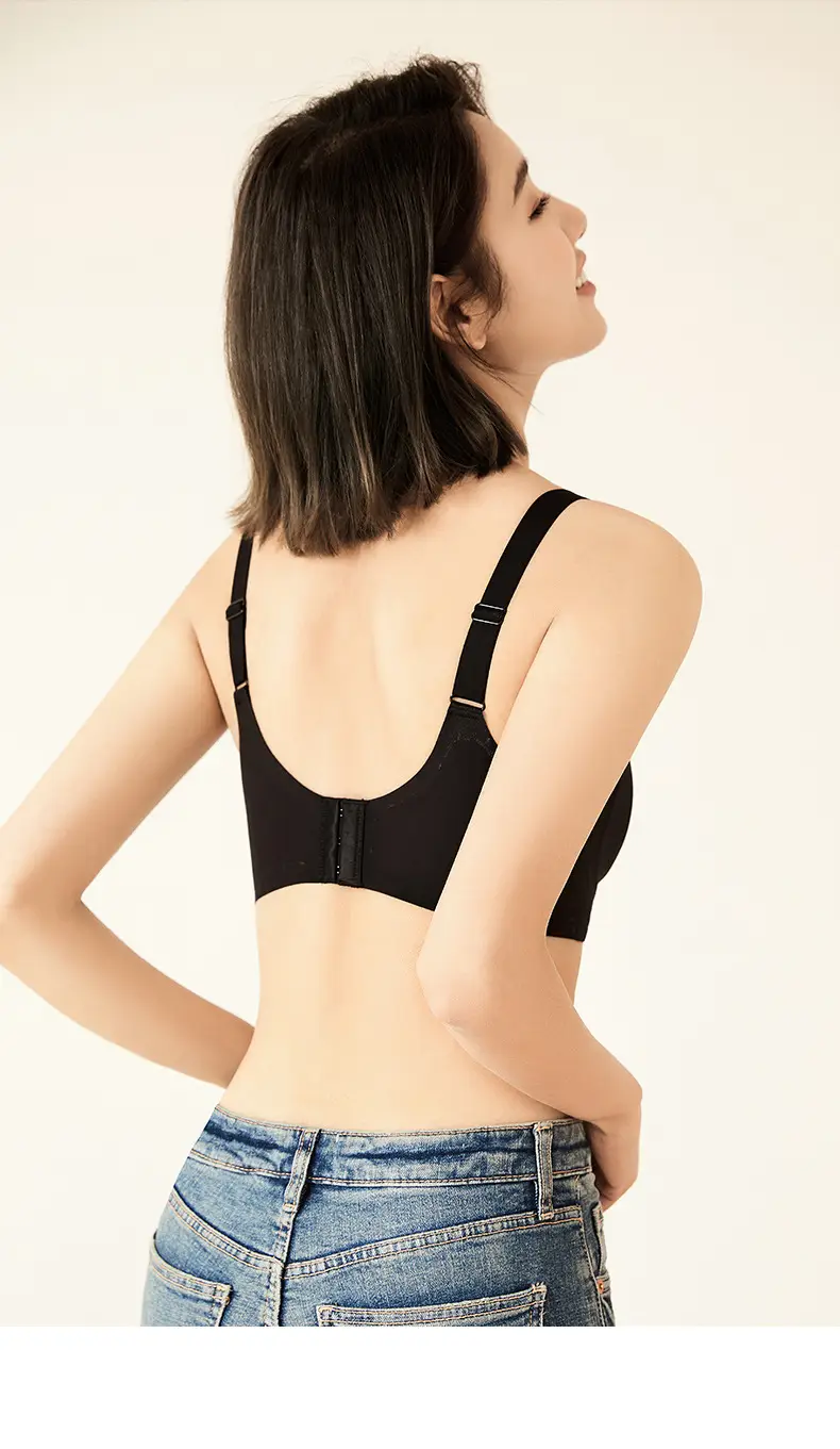 Black Micro-Plastic Pull-Up Bra for Women — feature 27
