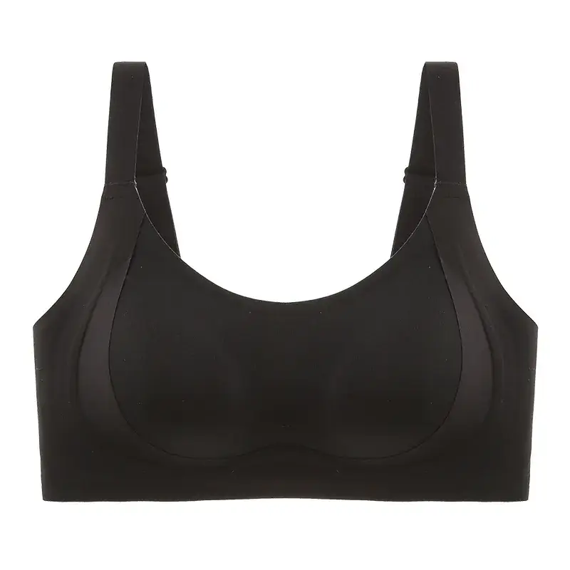 Black Micro-Plastic Pull-Up Bra for Women - Image 5