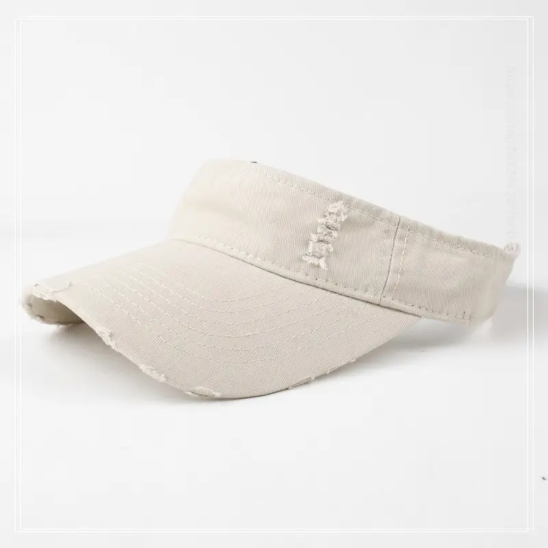 Brown Denim Visor Cap for Kids Hiking Baseball — feature 10