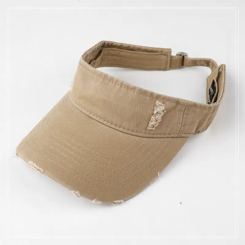 Brown Denim Visor Cap for Kids Hiking Baseball — feature 11