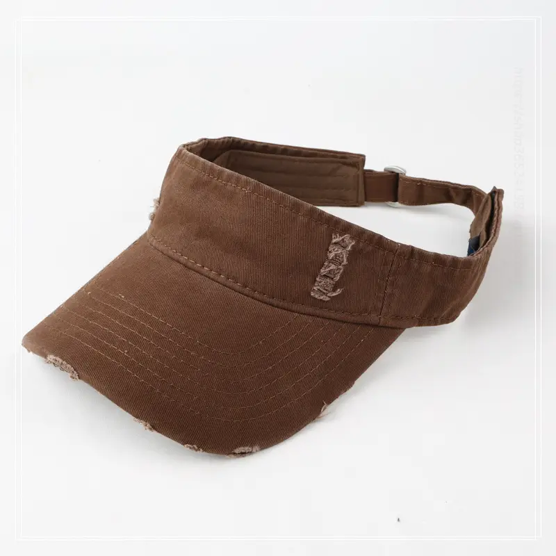 Brown Denim Visor Cap for Kids Hiking Baseball — feature 12