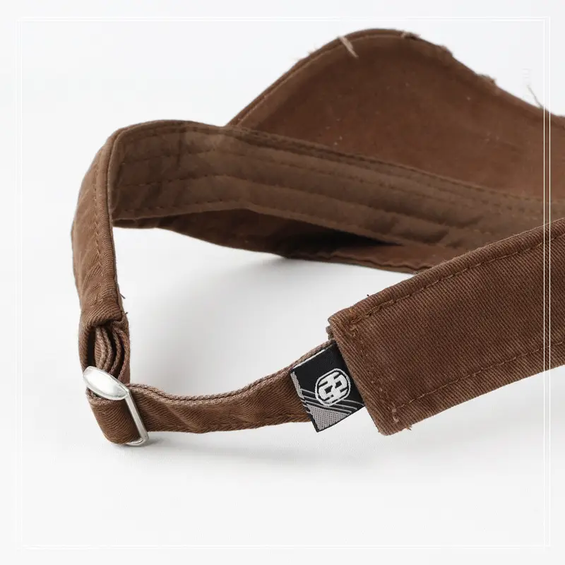 Brown Denim Visor Cap for Kids Hiking Baseball — feature 13