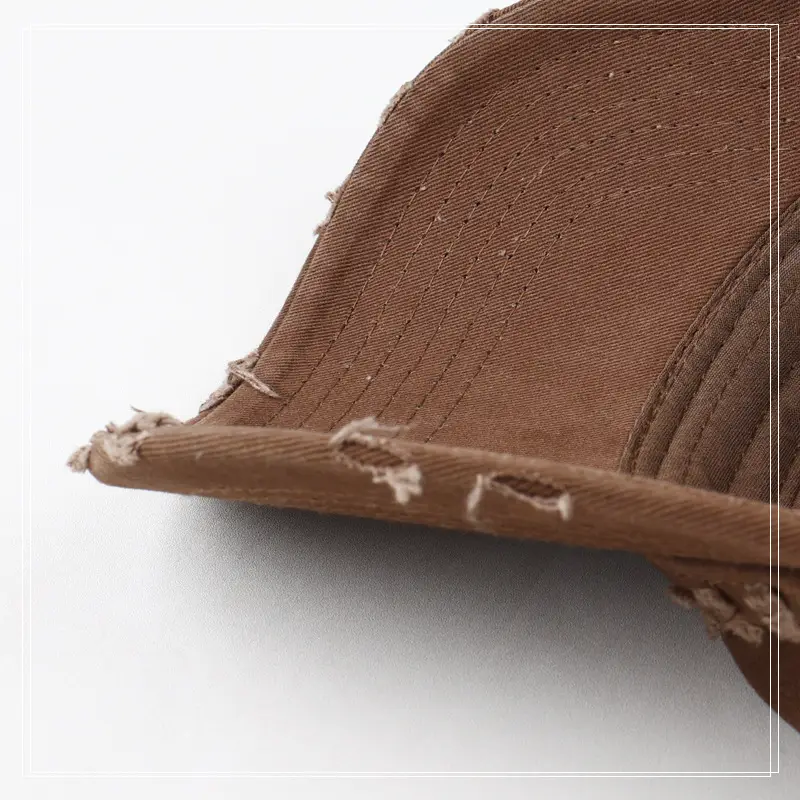 Brown Denim Visor Cap for Kids Hiking Baseball — feature 14