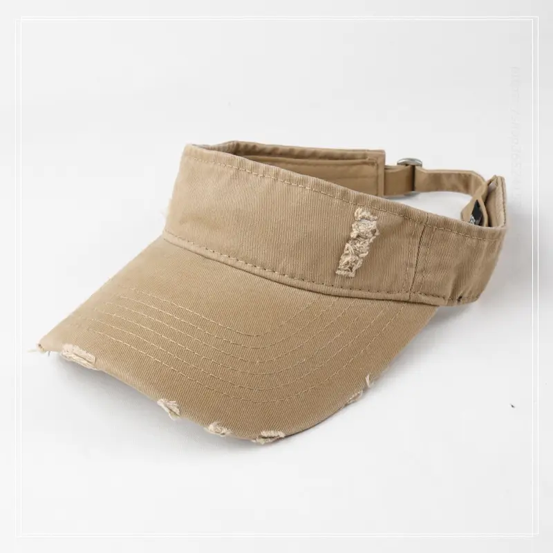 Brown Denim Visor Cap for Kids Hiking Baseball - Image 2