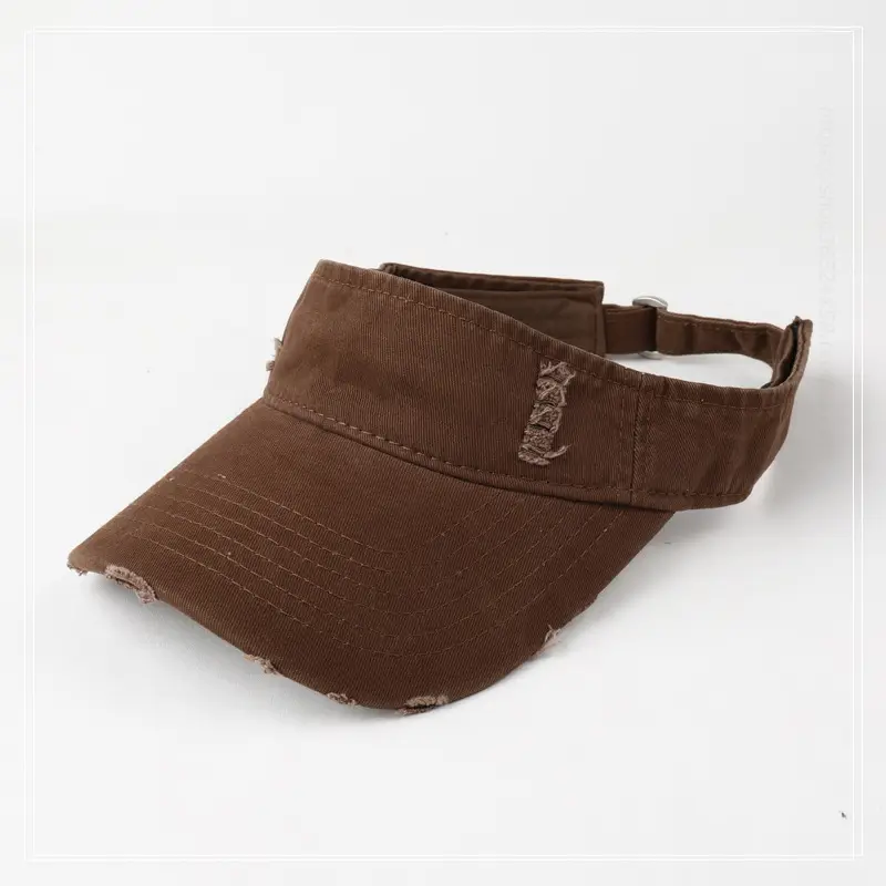 Brown Denim Visor Cap for Kids Hiking Baseball - Image 4