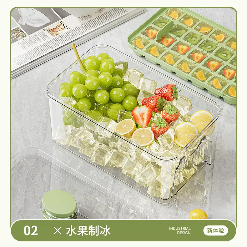 White 28-Cheek Ice Cube Storage Tray — feature 11