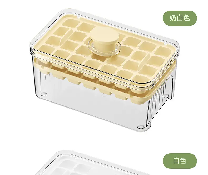 White 28-Cheek Ice Cube Storage Tray — feature 15